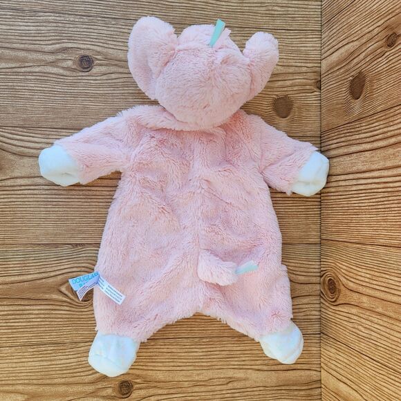 Baby Lovey Elephant Plush Pink Unstuffed Body Douglas Comfort Security Blanket - Picture 3 of 9
